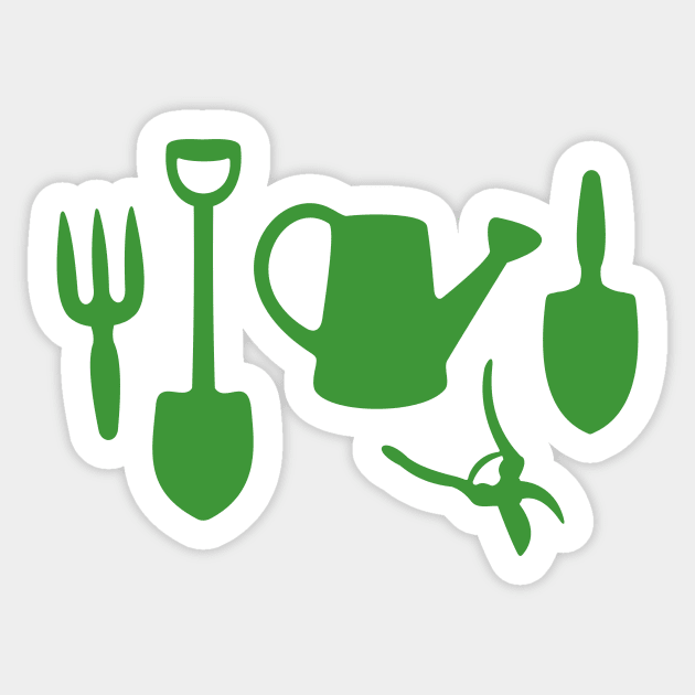 Green Garden Tools Sticker by XOOXOO